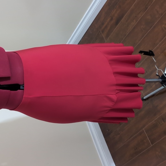 Chaps| Red Mermaid Midi Skirt Polyester Blend - Picture 4 of 13